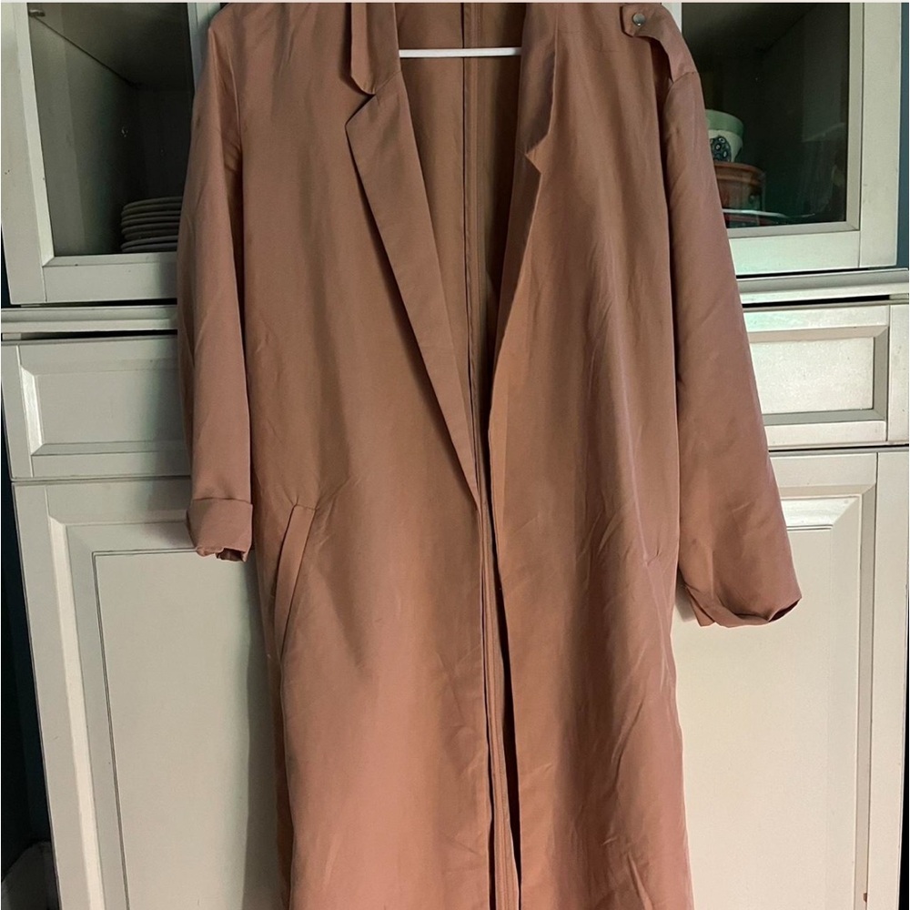 Pink trench coat